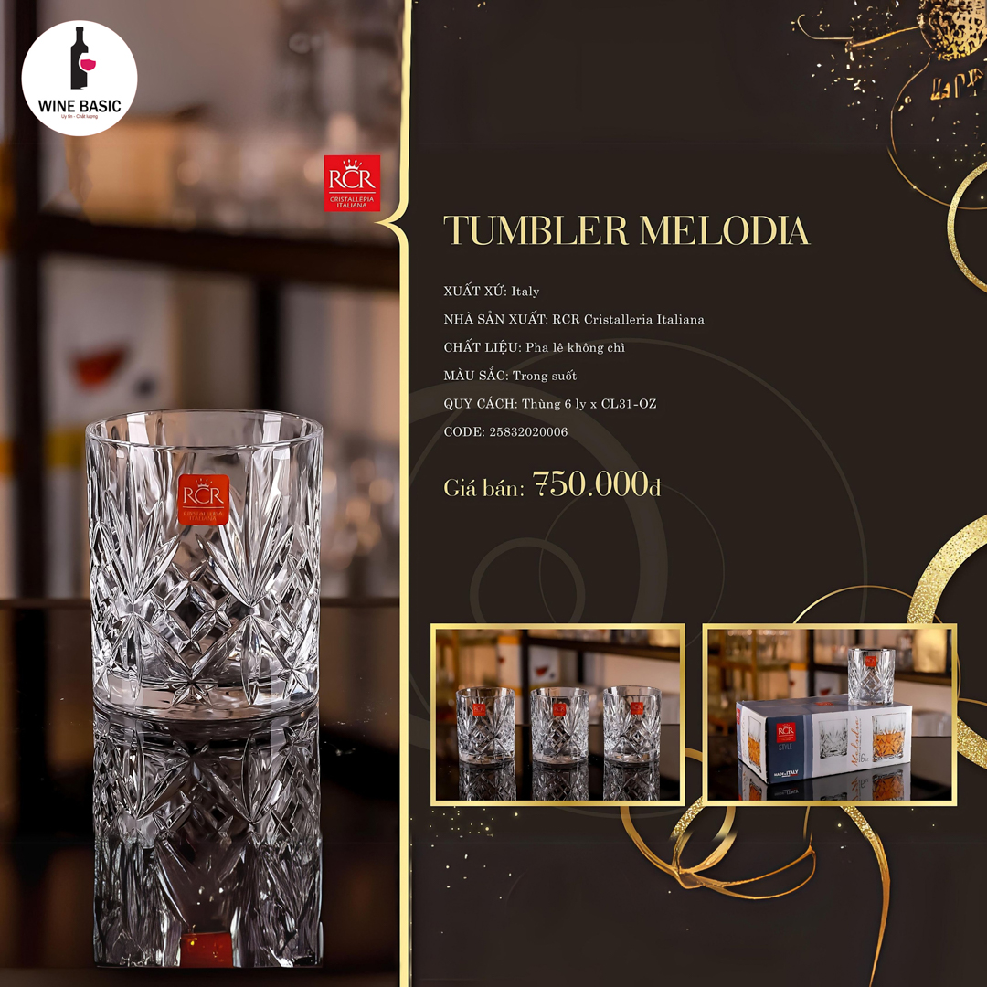 Ly Pha Lê Tumbler Melodia