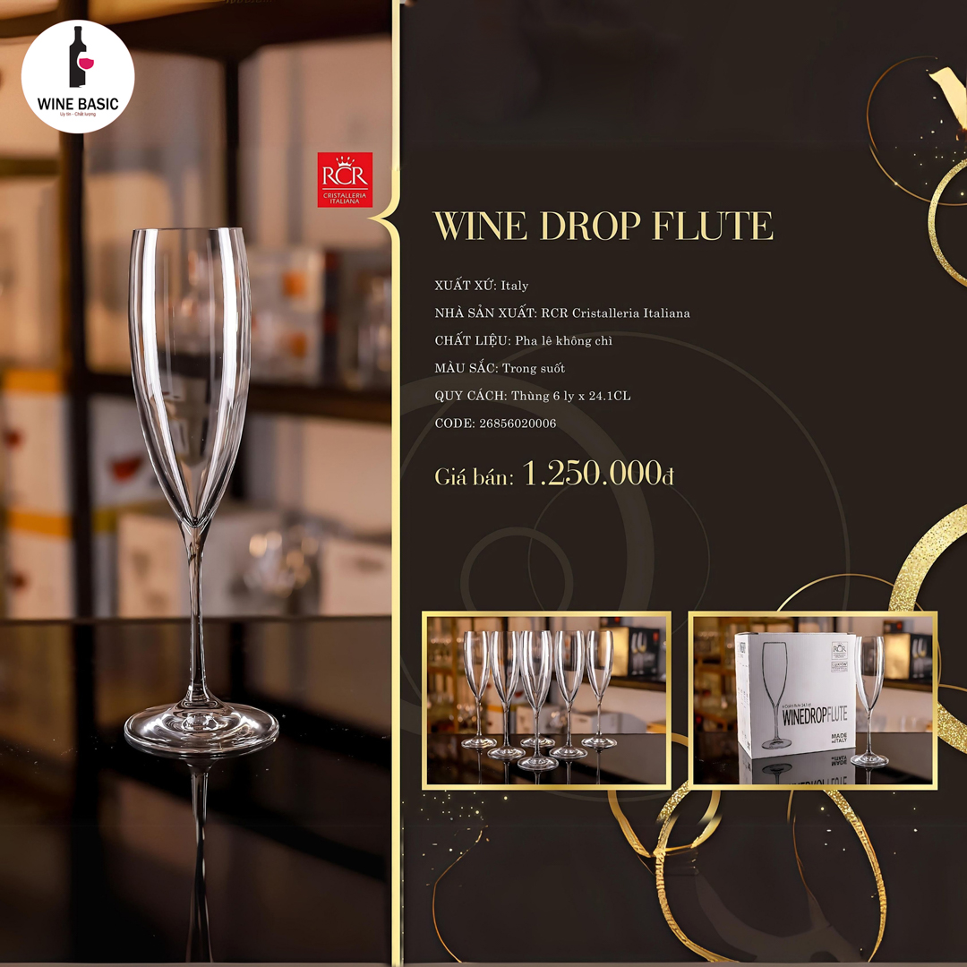 Ly Vang Wine Drop Flute