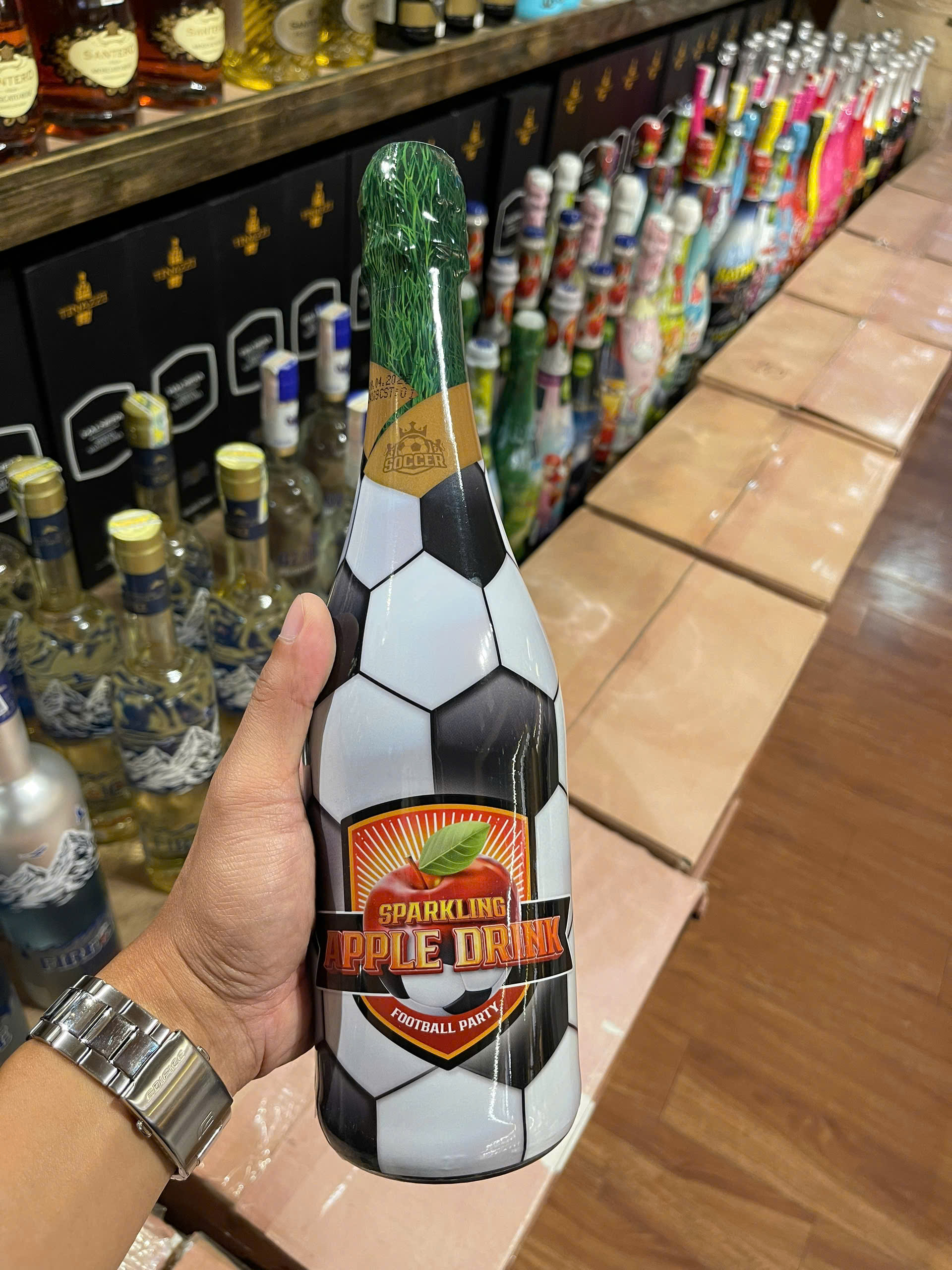 Rượu Vang Nổ Không Cồn Football Apple Drink 1 Rượu Vang Nổ Không Cồn Football Apple Drink