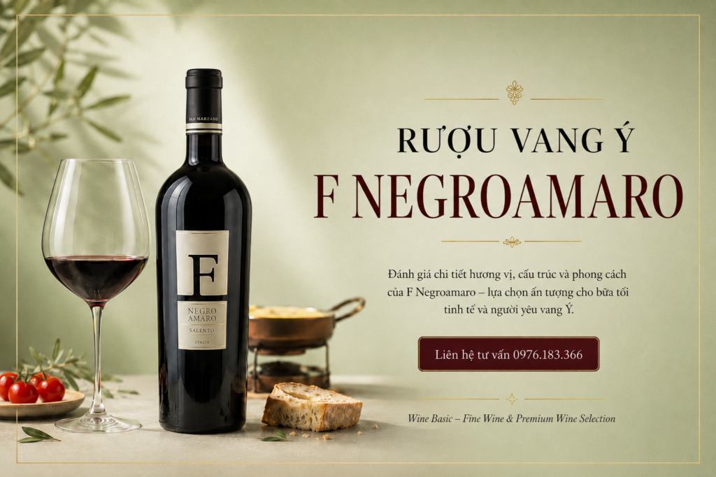 Rượu Vang Ý F Negroamaro — Review Chi Tiết & Giá Chính Hãng 2026 5 ruou vang y f negroamaro 1