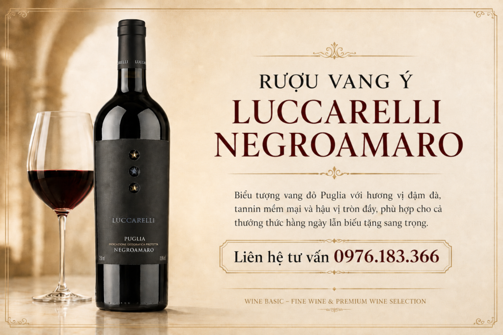 rượu vang ý Luccarelli Negroamaro