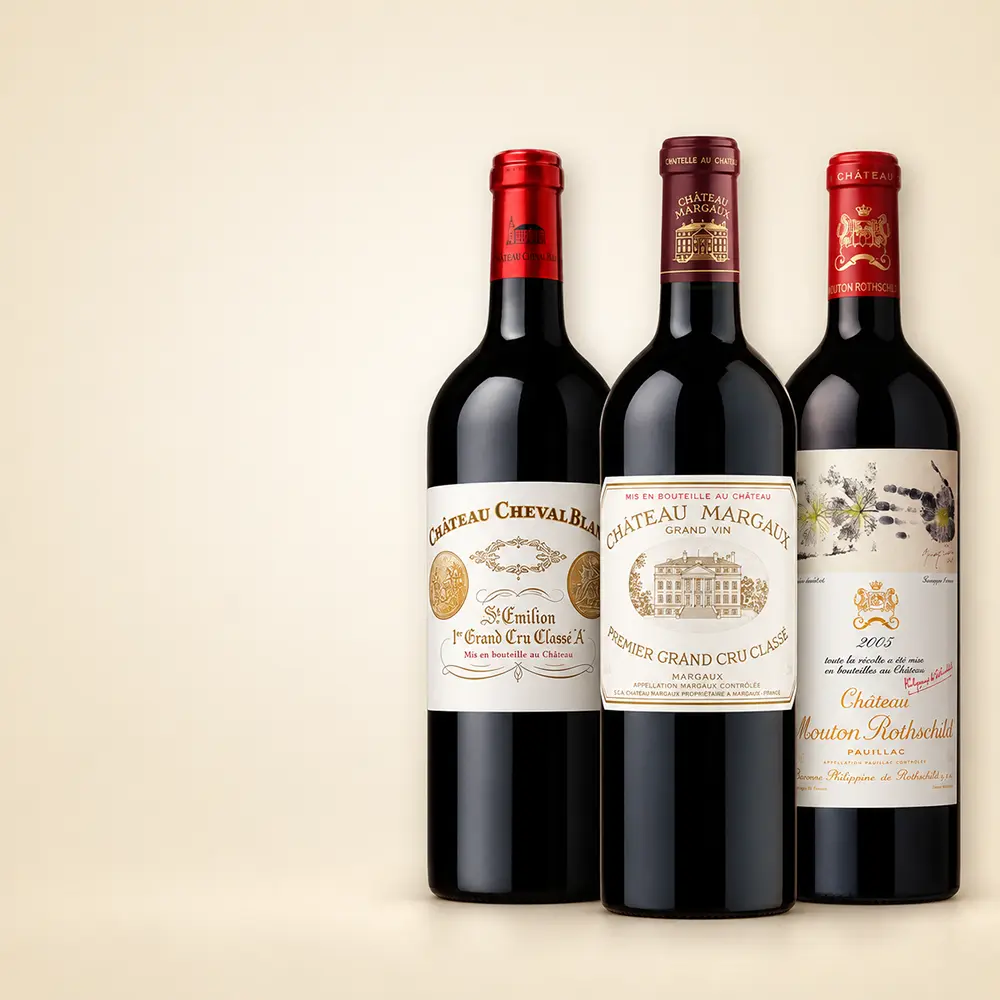Bộ ba rượu vang Bordeaux Grand Cru Classé sang trọng