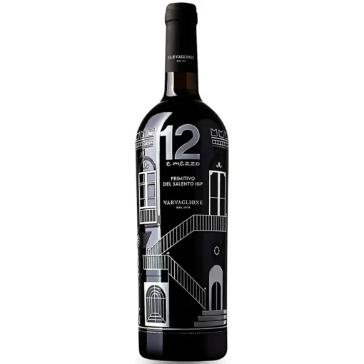 Bộ sưu tập rượu vang và rượu mạnh 17 Rượu Vang 12 E Mezzo Masseria Primitivo – 750ml – Ý
