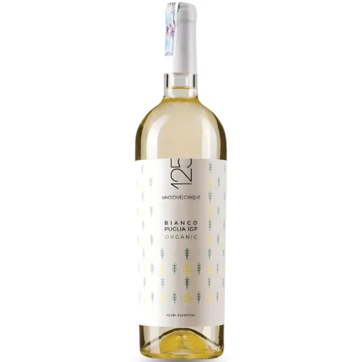 Bộ sưu tập rượu vang và rượu mạnh 26 Rượu Vang 125 Bianco Organic – 750ml – Ý