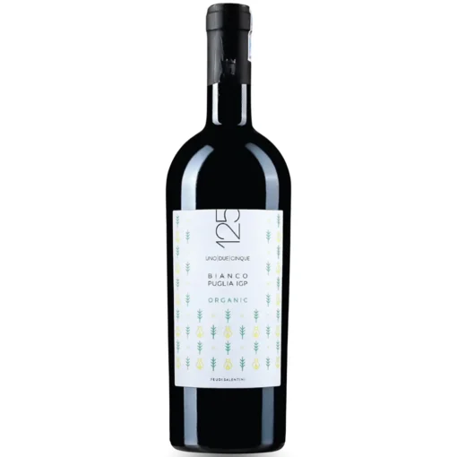 Bộ sưu tập rượu vang và rượu mạnh 25 Rượu Vang 125 Bianco Puglia Organic – 750ml – Ý