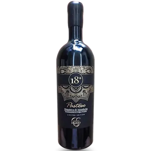 Bộ sưu tập rượu vang và rượu mạnh 25 Rượu Vang 18+ Pastoso Primitivo Di Manduria – 750ml – Ý