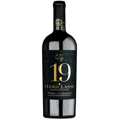 Bộ sưu tập rượu vang và rượu mạnh 23 Rượu Vang 19 Fuoriclasse Primitivo di Manduria – 750ml – Ý