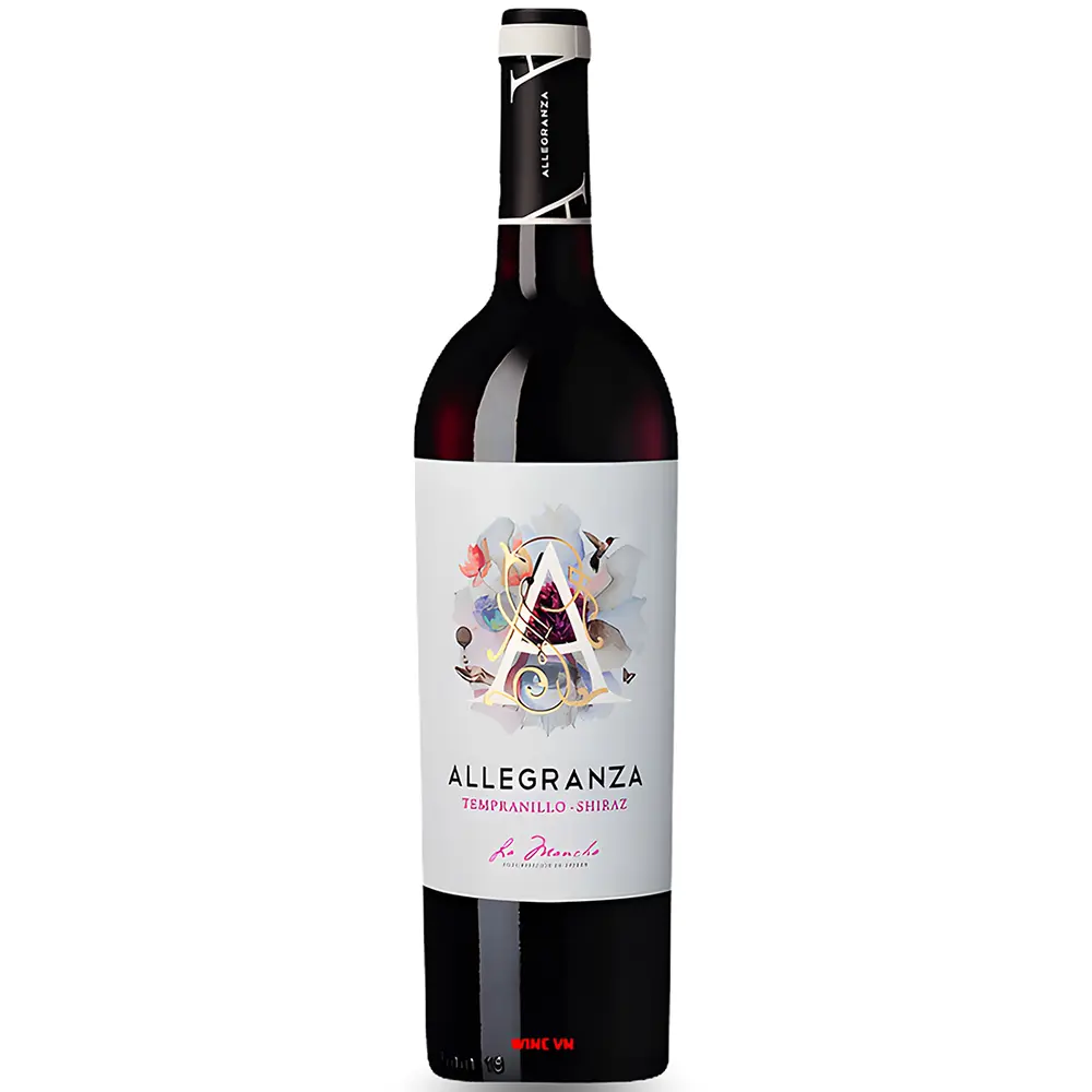 Rượu Vang Allegranza Tempranillo Shiraz 1 Rượu Vang Allegranza Temparanillo Shiraz – 750ml – Tây Ban Nha