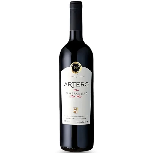 Bộ sưu tập rượu vang và rượu mạnh 26 Rượu Vang Artero Tempranillo – 750ml – Tây Ban Nha