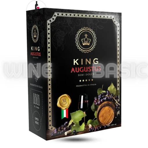 Bộ sưu tập rượu vang và rượu mạnh 22 Rượu Vang Bịch King Augustus – 3000ml – Ý
