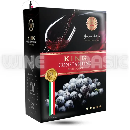 Bộ sưu tập rượu vang và rượu mạnh 21 Rượu Vang Bịch King Constantine – 3000ml – Ý