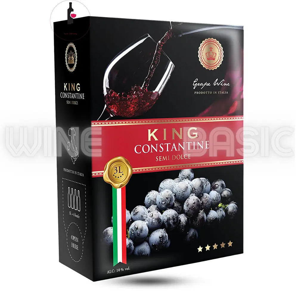 Rượu Vang Bịch King Constantine 1 Rượu Vang Bịch King Constantine – 3000ml – Ý
