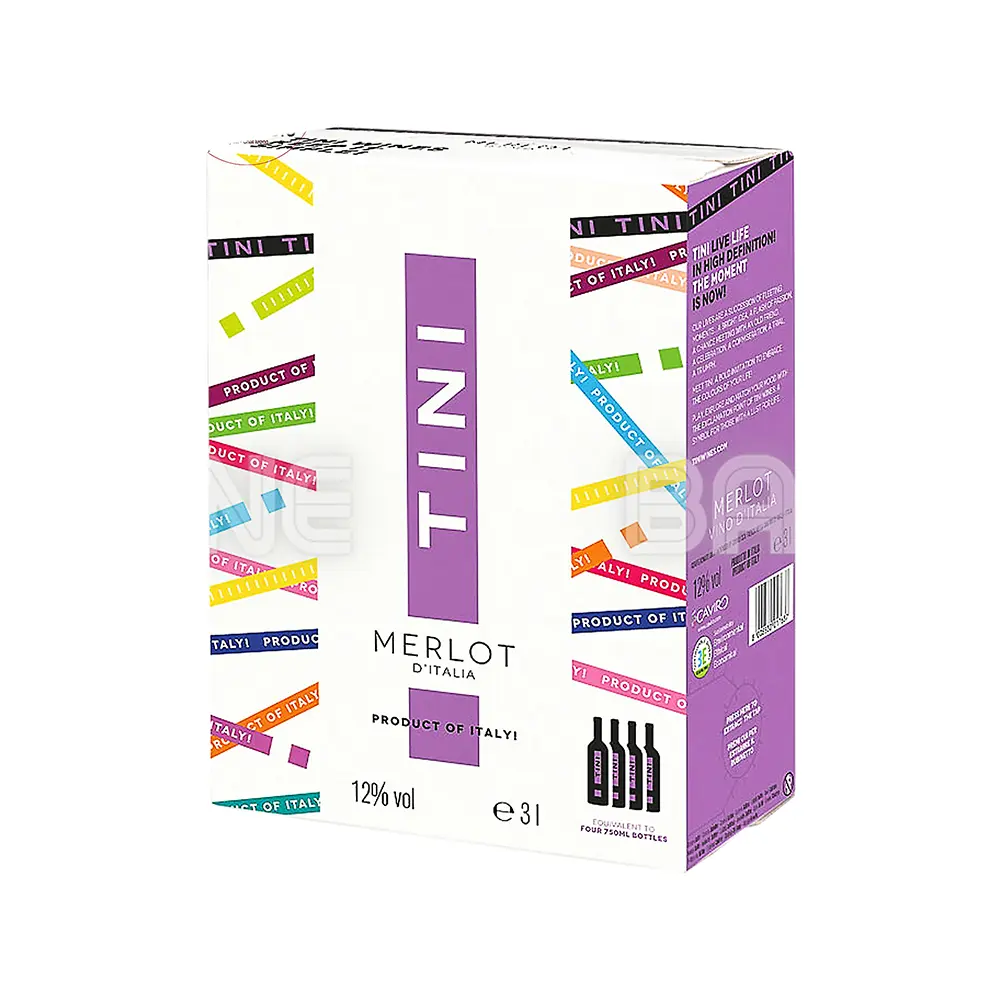 Rượu Vang Bịch Tini Merlot BIB 1 Rượu Vang Bịch Tini Merlot BIB – 750ml – Ý