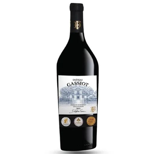 Bộ sưu tập rượu vang và rượu mạnh 16 Rượu Vang Chateau Gassiot – 750ml – Pháp