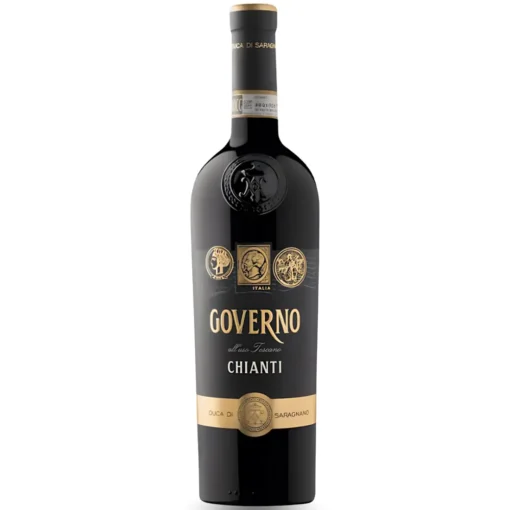 Bộ sưu tập rượu vang và rượu mạnh 18 Rượu Vang Governo Chianti Duca di Saragnano DOCG – 750ml – Ý