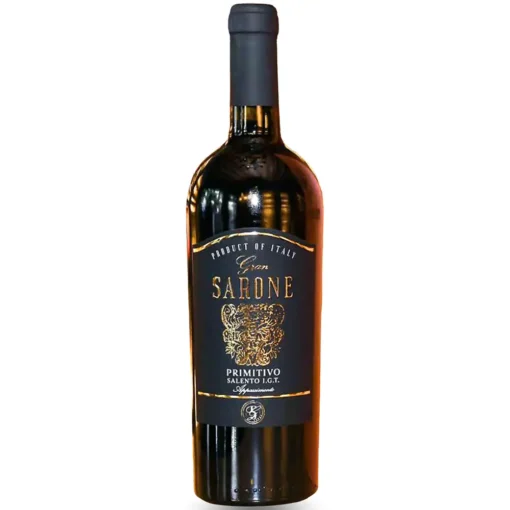 Bộ sưu tập rượu vang và rượu mạnh 20 Rượu Vang Gran Sarone Primitivo Salento IGT – 750ml – Ý