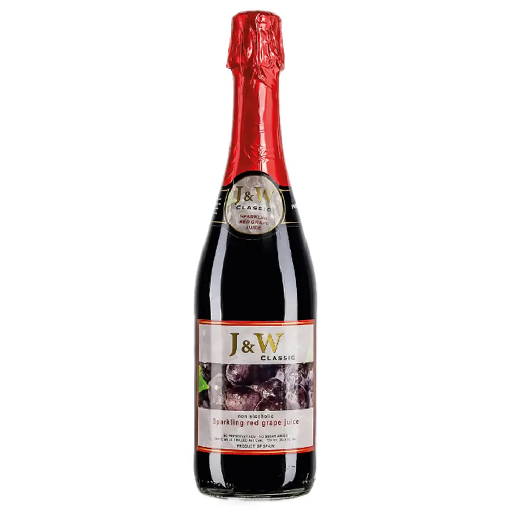 Nước Trái Cây Có Ga Không Cồn J&W 100% Juice Red Grape 1 Rượu Vang Không Cồn J&W 100% Juice Red Grape – Tây Ban Nha