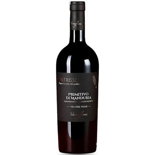 Bộ sưu tập rượu vang và rượu mạnh 25 Rượu Vang Patrisso Primitivo Di Manduria – 750ml – Ý
