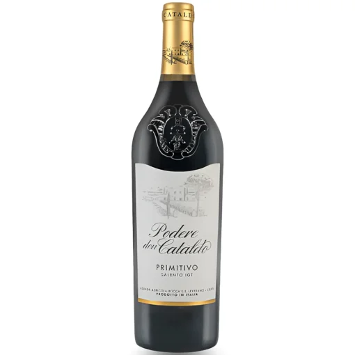 Bộ sưu tập rượu vang và rượu mạnh 26 Rượu Vang Podere Don Cataldo Primitivo – 750ml – Ý