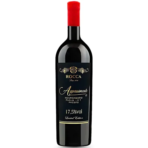 Bộ sưu tập rượu vang và rượu mạnh 17 Rượu Vang Rocca Appassimento Negroamaro – 750ml – Ý
