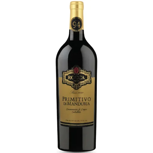 Bộ sưu tập rượu vang và rượu mạnh 16 Rượu Vang Rocca Primitivo Di Manduria – 750ml – Ý