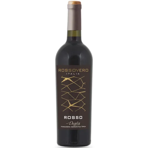 Bộ sưu tập rượu vang và rượu mạnh 21 Rượu Vang Rossovero Rosso Puglia – 750ml – Ý