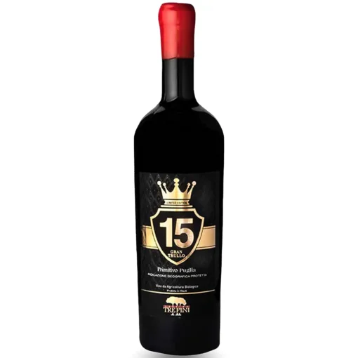 Bộ sưu tập rượu vang và rượu mạnh 18 Rượu Vang Trepini 15 Gran Trullo Primitivo – 750ml – Ý