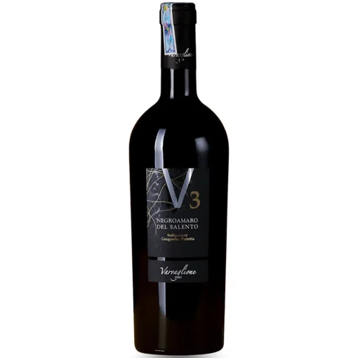 Bộ sưu tập rượu vang và rượu mạnh 19 Rượu Vang V3 Negroamaro Del Salento – 750ml – Ý