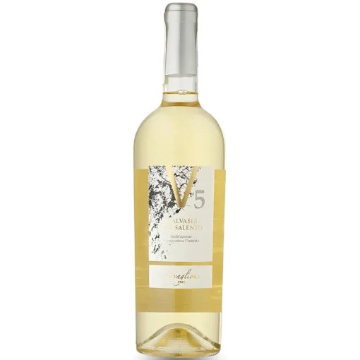 Bộ sưu tập rượu vang và rượu mạnh 26 Rượu Vang V5 Malvasia Del Salento – 750ml – Ý
