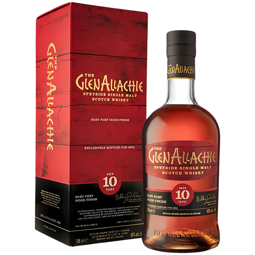 Rượu Whisky GlenAllachie 10 Ruby Port Wood Finish 1 Rượu Whisky GlenAllachie 10 Ruby Port Wood Finish – 700ml – Scotland