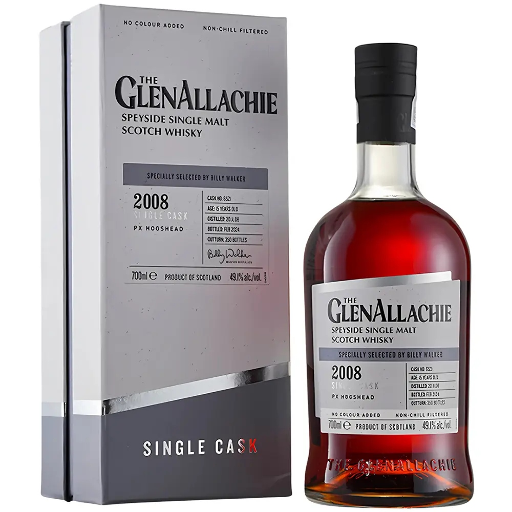 Rượu Whisky GlenAllachie 2008 PX Hogshead Cask no. 6521 1 Rượu Whisky GlenAllachie 2008 PX Hogshead Cask no. 6521 – 700ml – Scotland